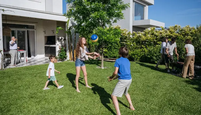 Family enjoying a mosquito-free outdoor event in Rhode Island